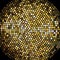 Golden Disco Ball Mosaic Background