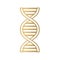 Golden DNA helix icon