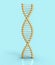 Golden DNA Ribbon: Unraveling the Secrets of Science - 3D Illustration