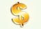 Golden dollar sign