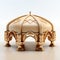 Golden Dome 3d Render With Ottoman Caliphate Bed