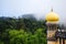 Golden dome of one of the towers of the Sintra Castle