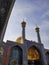 Golden dome of the sacred shrine of Fatima al-Masooma in Qom Qum