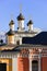 Golden domes of Russia. Dome Ascension of David desert - a functioning monastery in Moscow region.