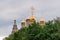 Golden domes of St. Nicholas Church in Moscow