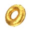 Golden Donut with Golden Sprinkles. 3d Rendering