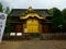 Golden doors of Toshogu shrine famous temple in Ueno Park. Karamon Chinese style gate