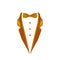 golden dotted colored bow tie tuxedo collar icon. Element of evening menswear illustration. Premium quality graphic design icon. S