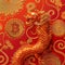 Golden dragon soars above Bitcoin in a festive Chinese New Year scene.