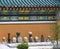 Golden dragon wall in Taoist temple