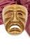 Golden dramatic theatrical mask