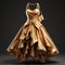 Golden Dress: Hyper Realistic And Glamorous 3d Fashion