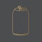 Golden drink metal can icon