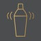 Golden drink shaker icon