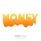 A golden drop of honey. Sweet logo honeycomb for the company