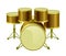 Golden drums set