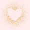 Golden Dust Light Pink Background. Bright Sparkle