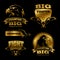 Golden eagle heraldry vector labels, logos, emblems
