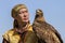 Golden eagle hunter in Kazakhstan