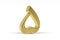 Golden East Arabic Number - three dimensional East Arabic Number on white background -