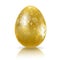 Golden easter egg with floral ornament