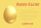 Golden Easter egg greeting card congratulations