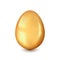 Golden Easter egg on a white background