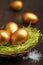 Golden easter eggs