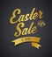 Golden Easter Sale is here text with ribbon