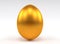 Golden egg with highest standard on white background