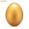 Golden egg. Luxury egg of precious metal