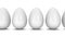 Golden egg in row of white eggs animation