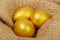 Golden Eggs representing, wealth, retirement, savings, etc with copy space