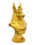 Golden Egyptian Anubis Statue Isolated