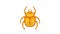 Golden Egyptian scarab beetle icon animation