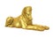 Golden Egyptian Sphinx Statue Isolated