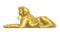 Golden Egyptian Sphinx Statue Isolated