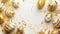 Golden Elegance: Easter Eggs in Clipart for a Prestigious Card