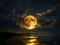 Golden Elegance: Enchanting Moonrise Glow