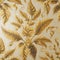 Golden Elegance: Luxurious Floral Wallpaper.