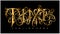 Golden elegance ornate engraved time lettering monogram logo