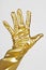 Golden elegant glove