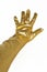 Golden elegant glove