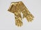 Golden elegant gloves