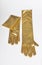 Golden elegant gloves