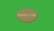 Golden elliptical button with golden text DONATION NOW. Donate Icon on the green screen