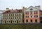 Golden Embankment -residential area in historical place in Pskov at the Pskova river