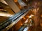 Golden escalator inside the Trump Tower