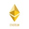 Golden Ethereum Symbol