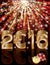 Golden euro 2016 new year background